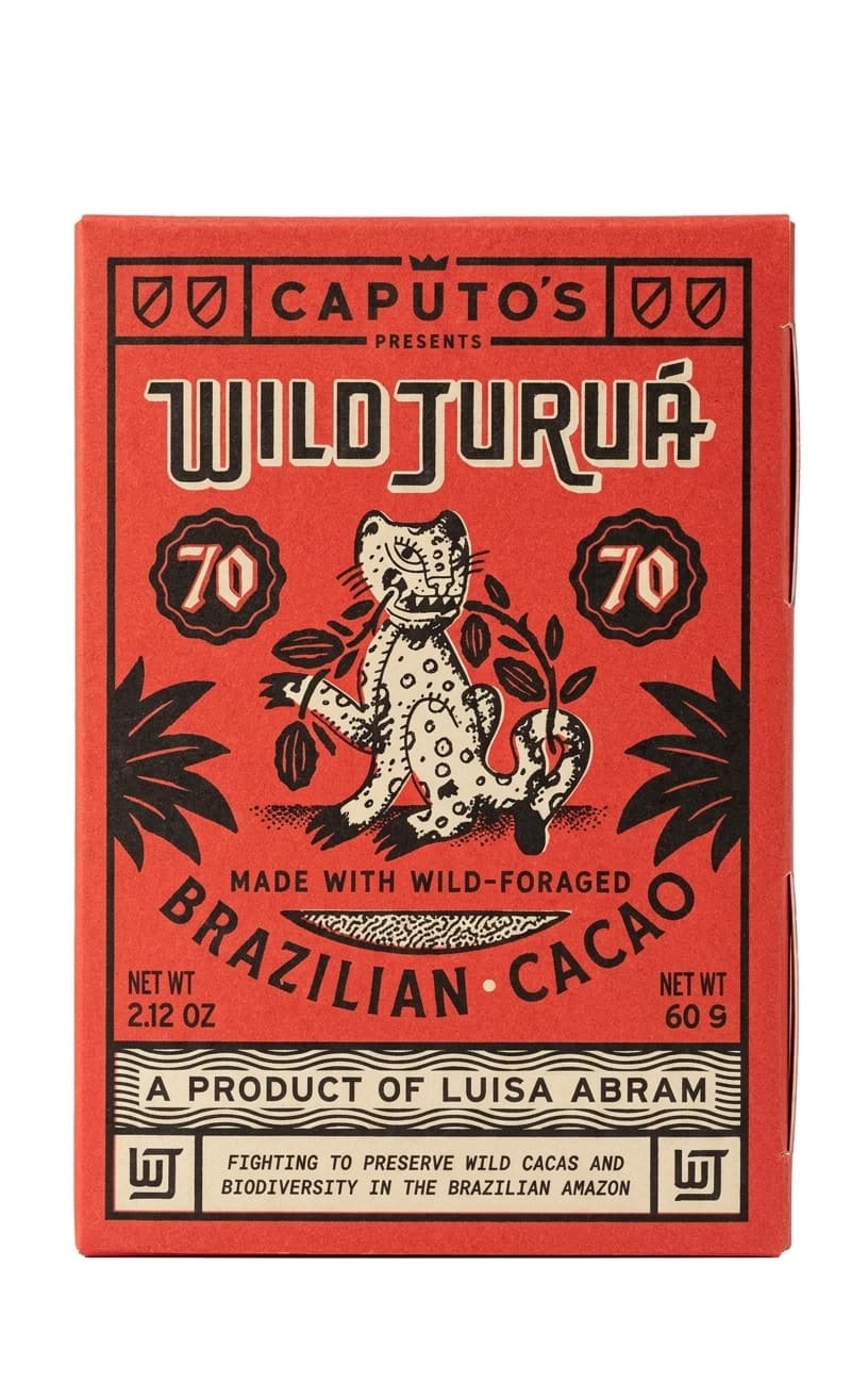 Wild Juruá 70% 70% dark bar packaging by Luisa Abram