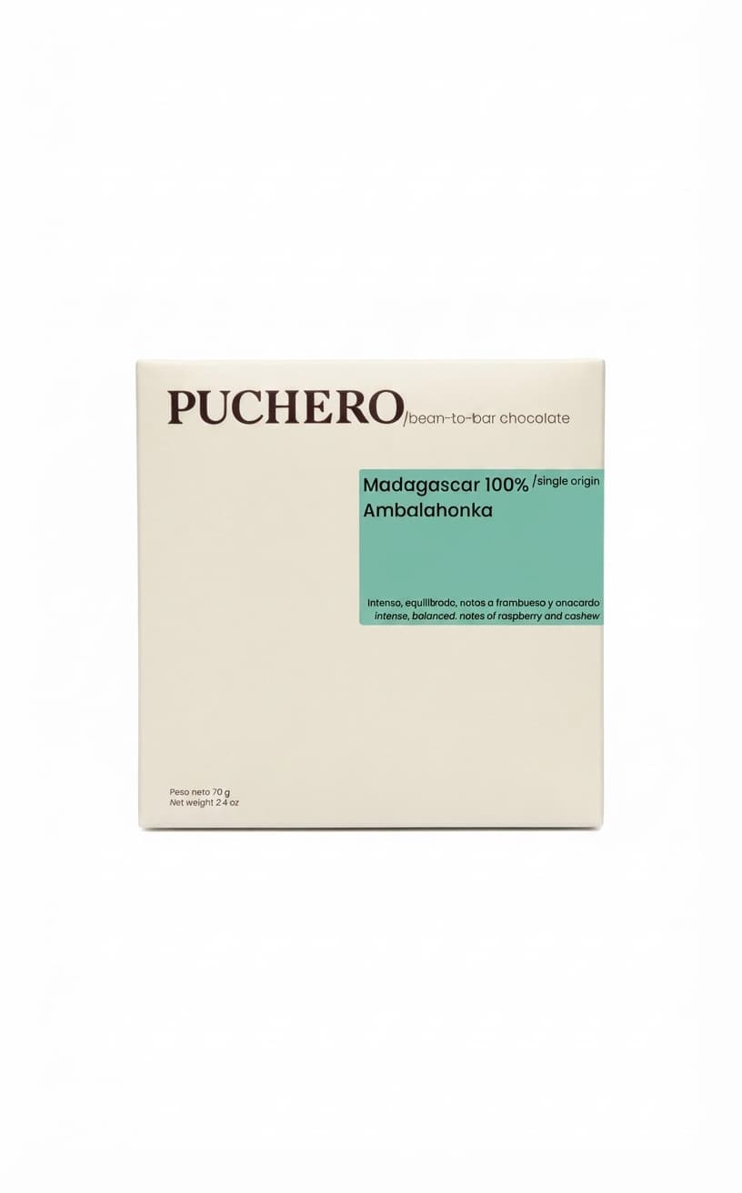Madagascar Ambalahonka 100% 100% dark bar packaging by Puchero