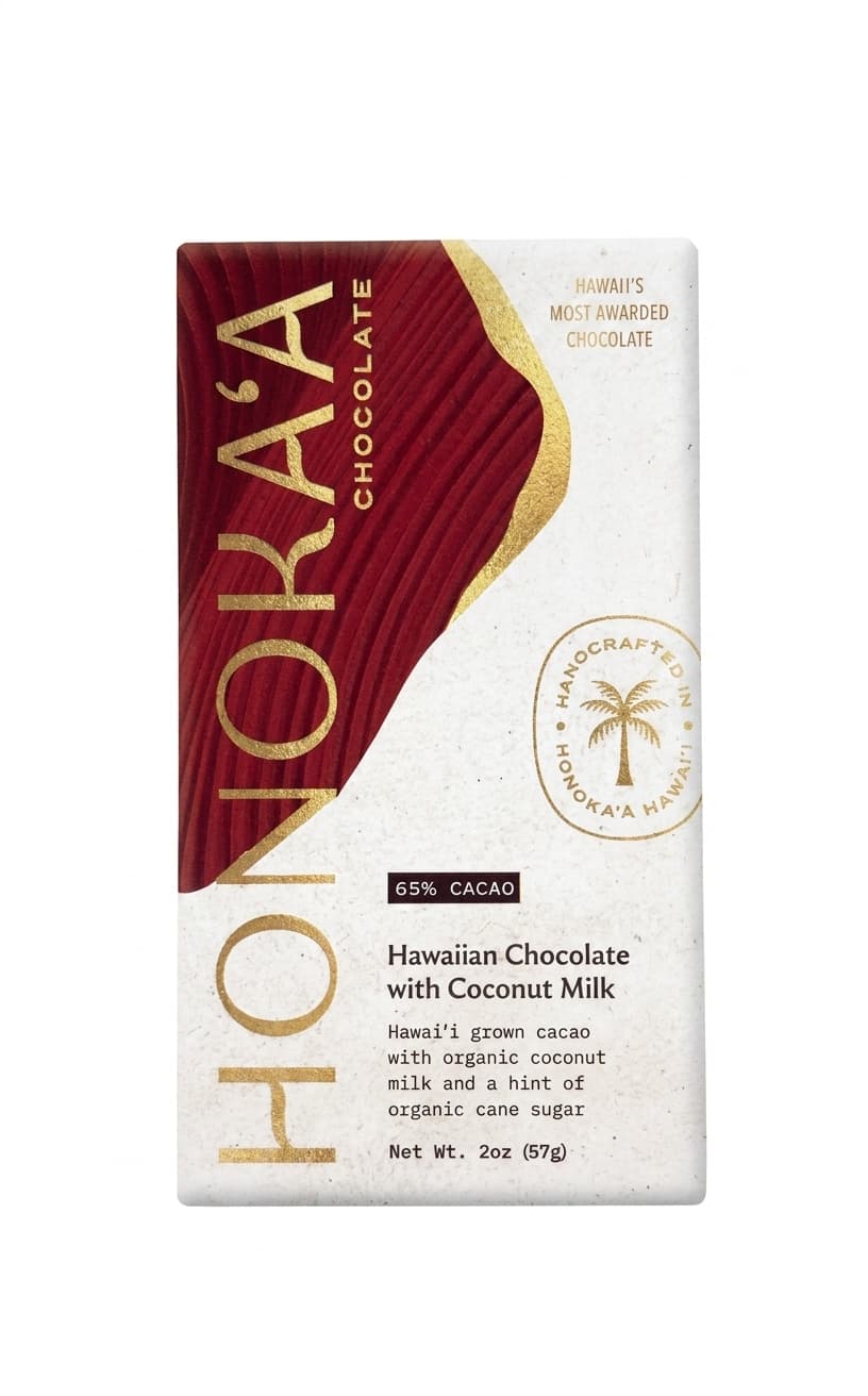 Coconut Milk 65% 65% milk bar packaging by Honoka'a