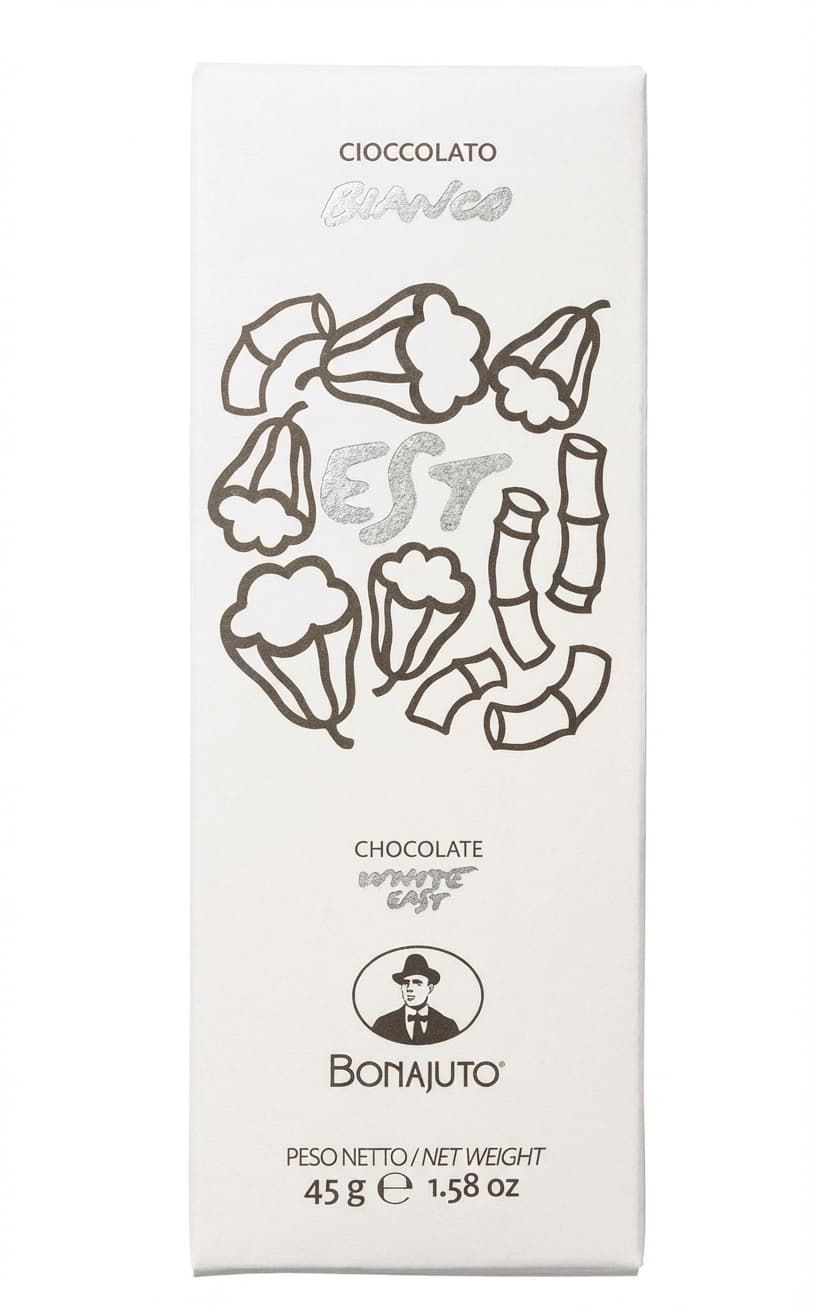 White East 34% white bar packaging by Bonajuto