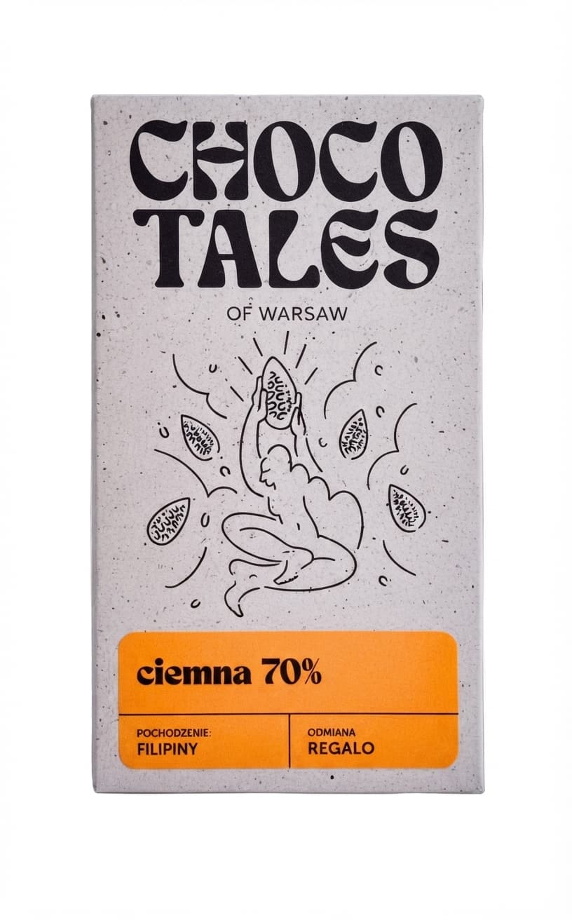 Dark 70%, Philippines 70% dark bar packaging by Choco Tales