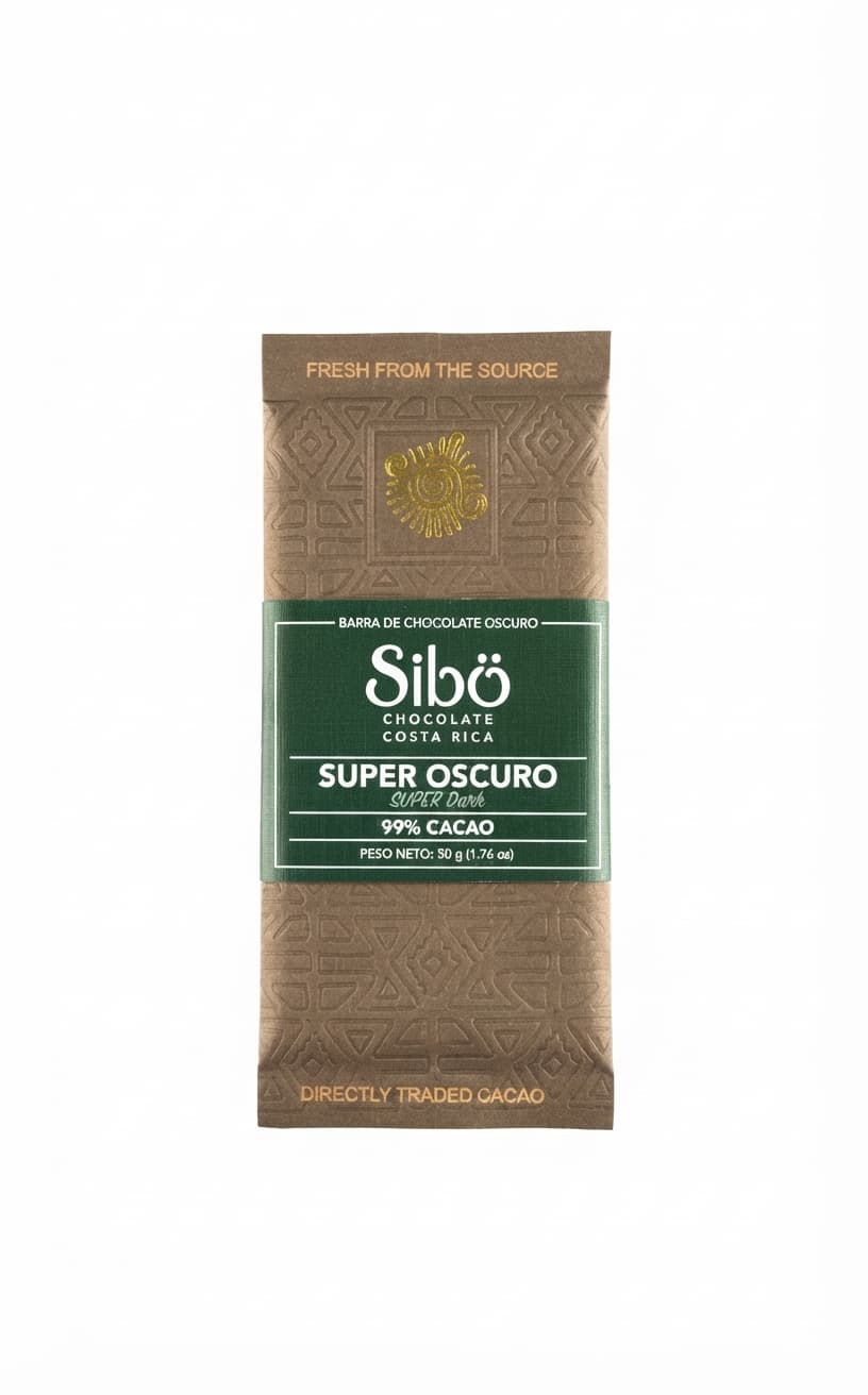 Super Dark 99% 99% dark bar packaging by Sibö Chocolate