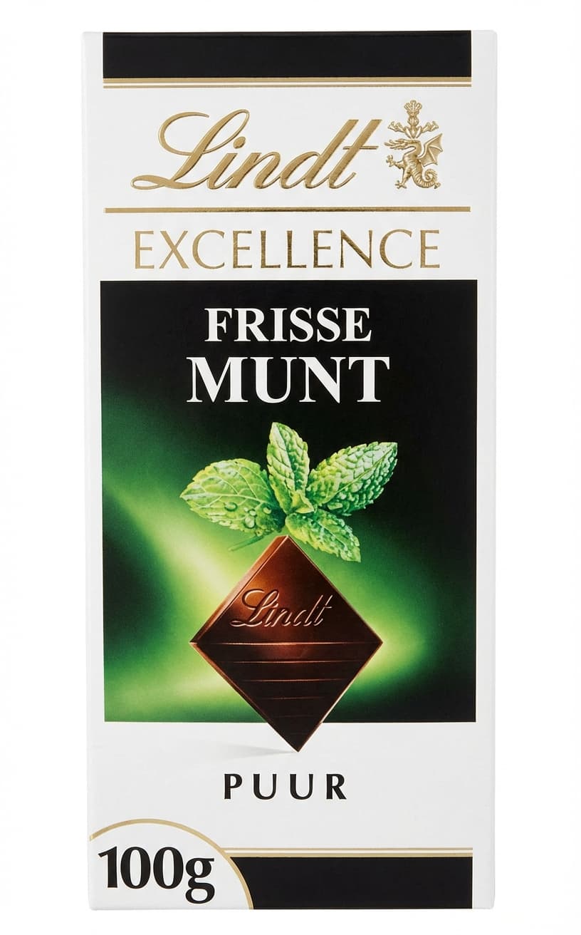 Excellence Intense Mint 47% dark bar packaging by Lindt