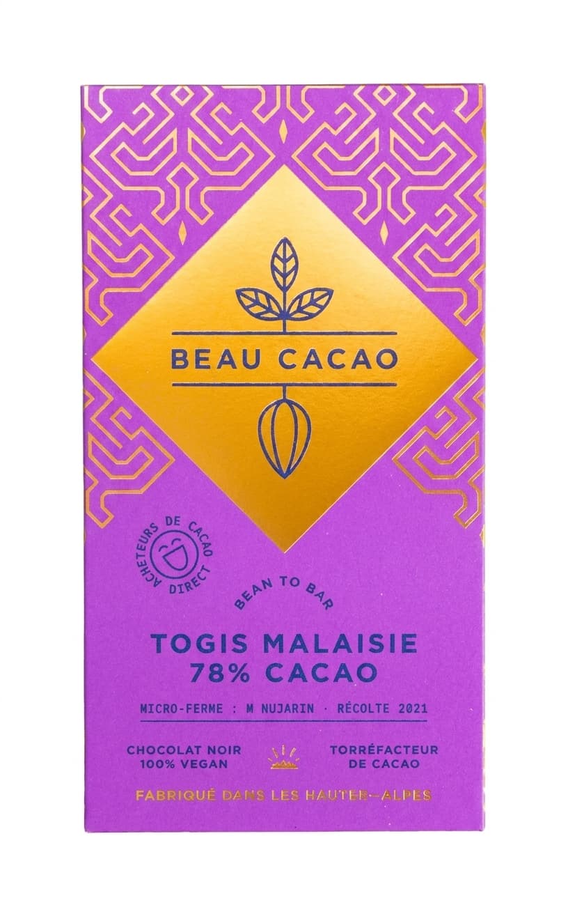 Togis 78% 78% dark bar packaging by Beau Cacao