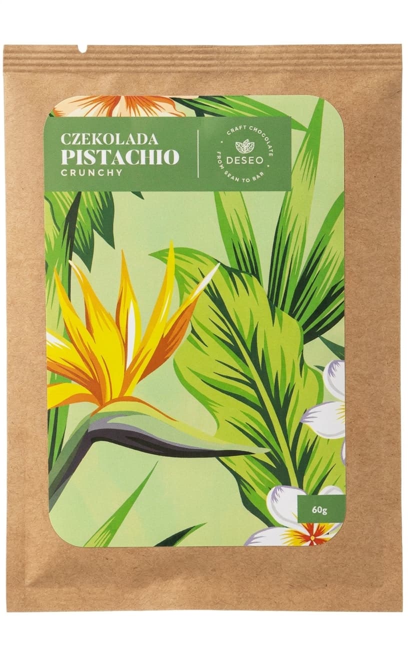 Pistachio Crunchy null% milk bar packaging by Deseo