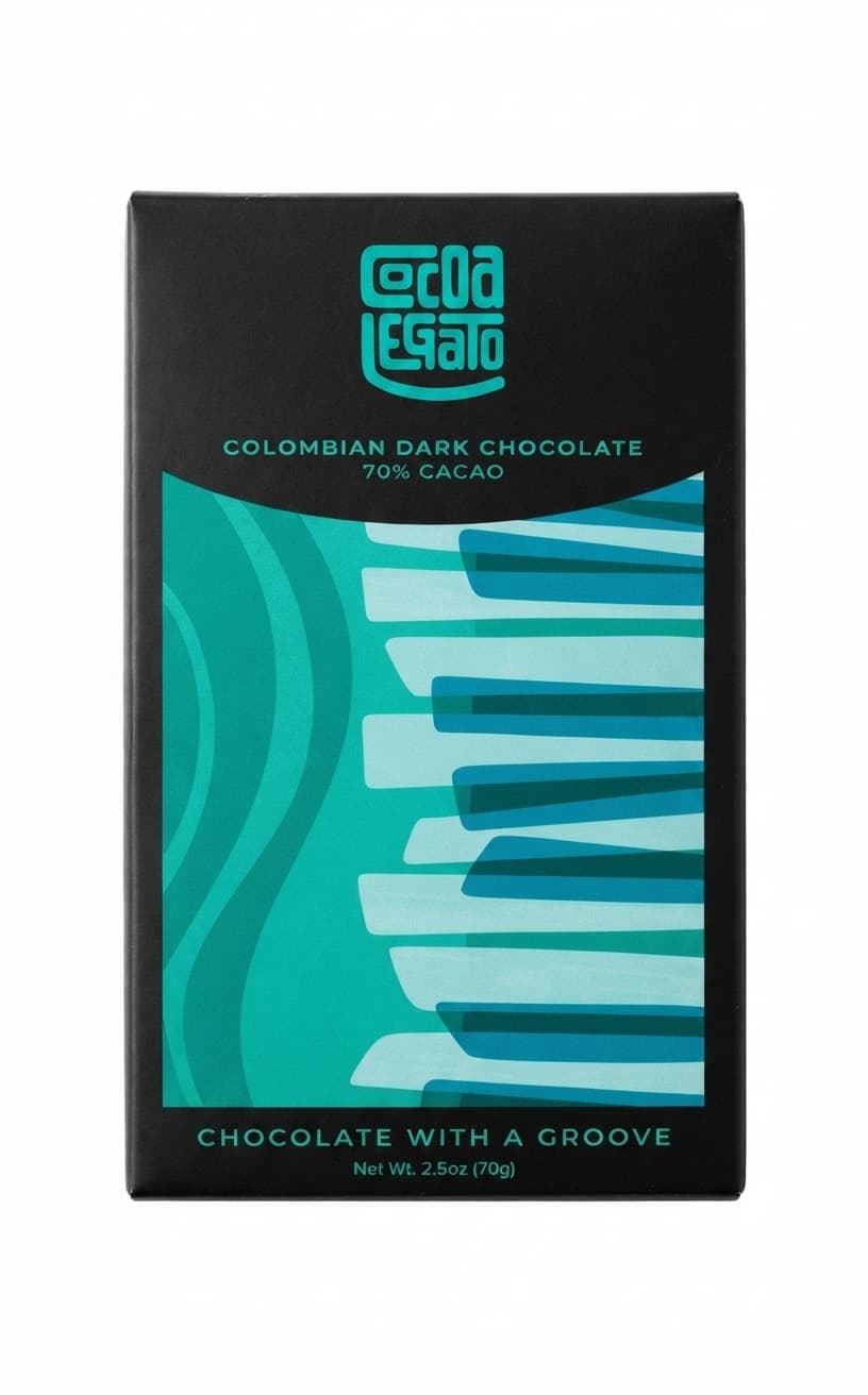 Colombia 70% 70% dark bar packaging by Cocoa Legato