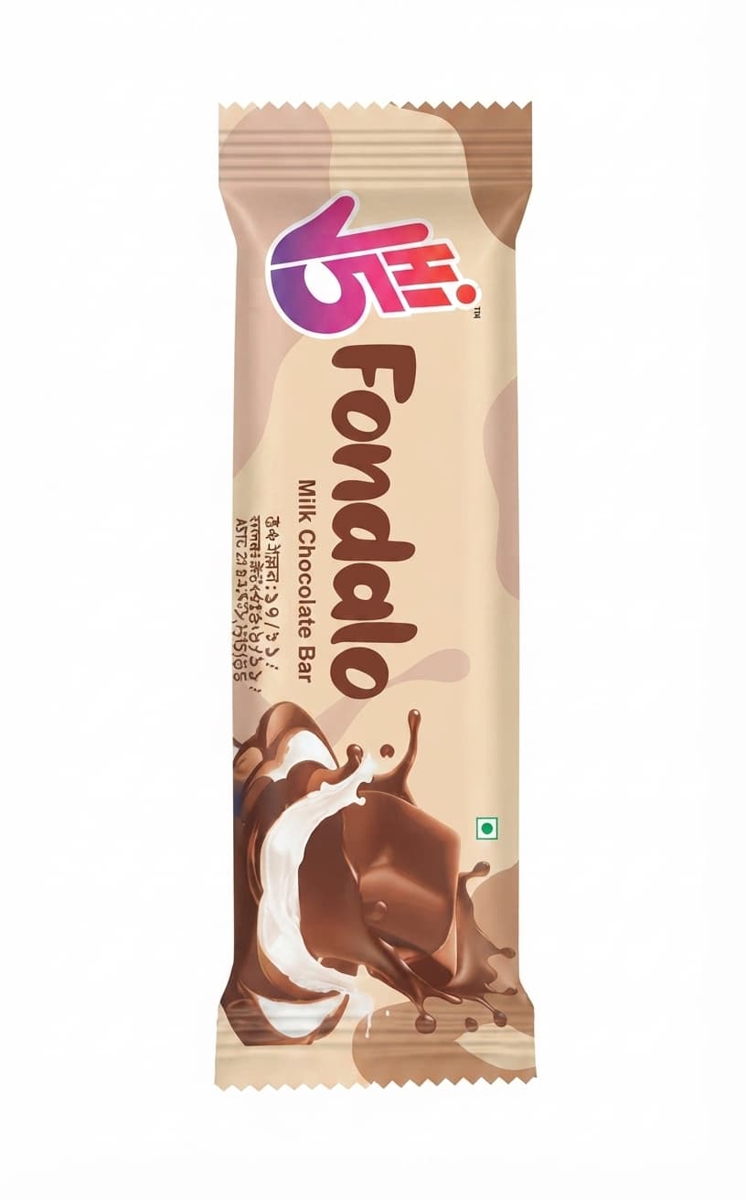 Hi5 Milk Chocolate Bar milk bar packaging by Fondalo