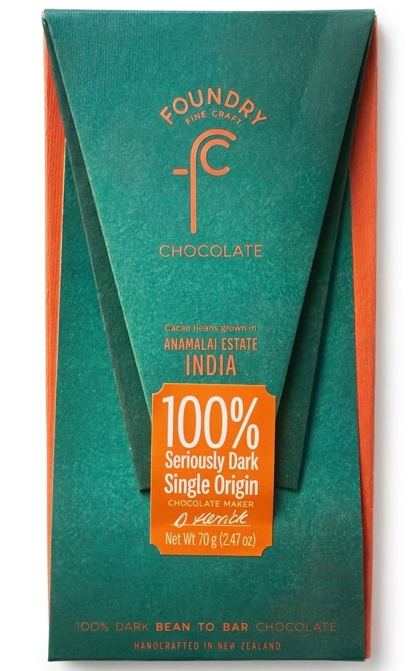 Anamalai Estate 100% 100% dark bar packaging by Foundry