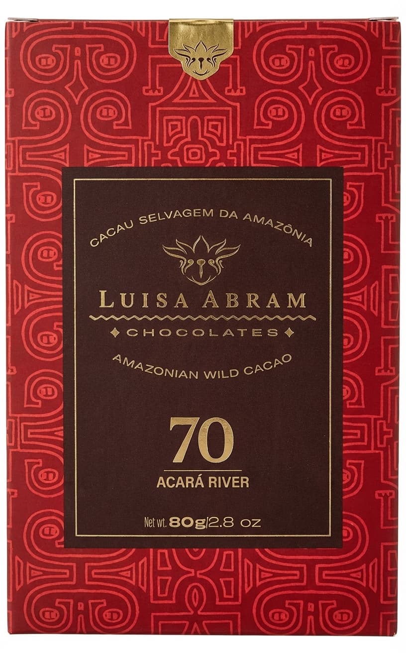 Acará River 70% 70% dark bar packaging by Luisa Abram