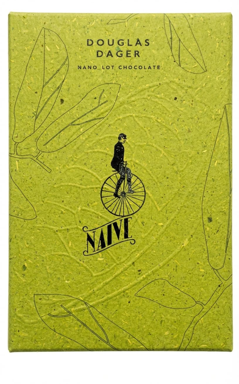 Douglas Dager 75% dark bar packaging by Naive