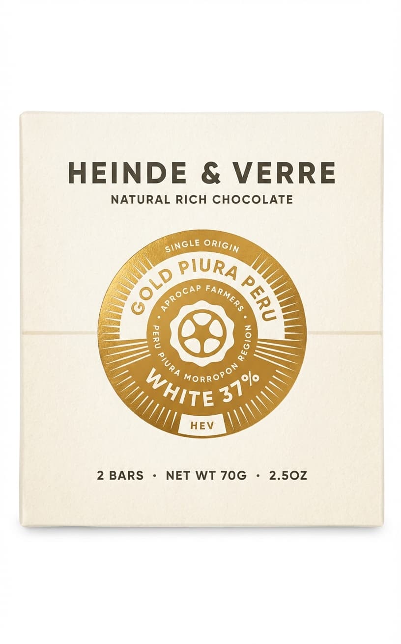 Gold Piura Peru White 37% 37% white bar packaging by undefined