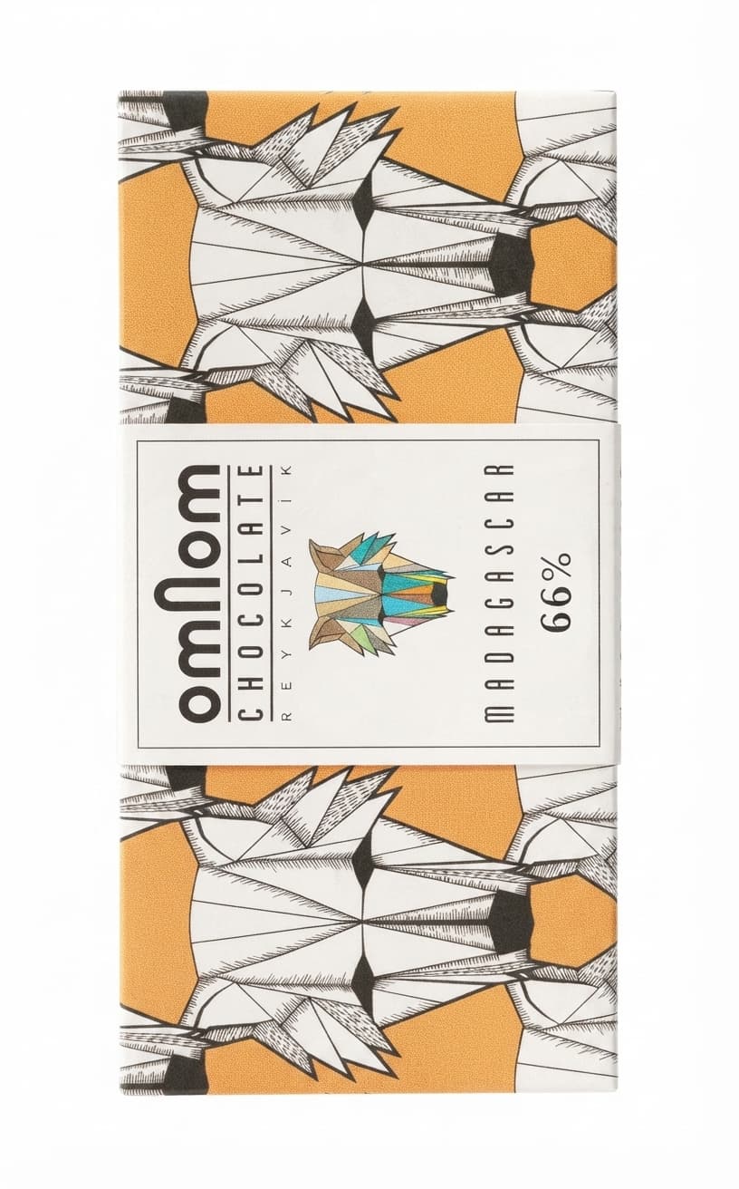 Madagascar 66% 66% dark bar packaging by Omnom