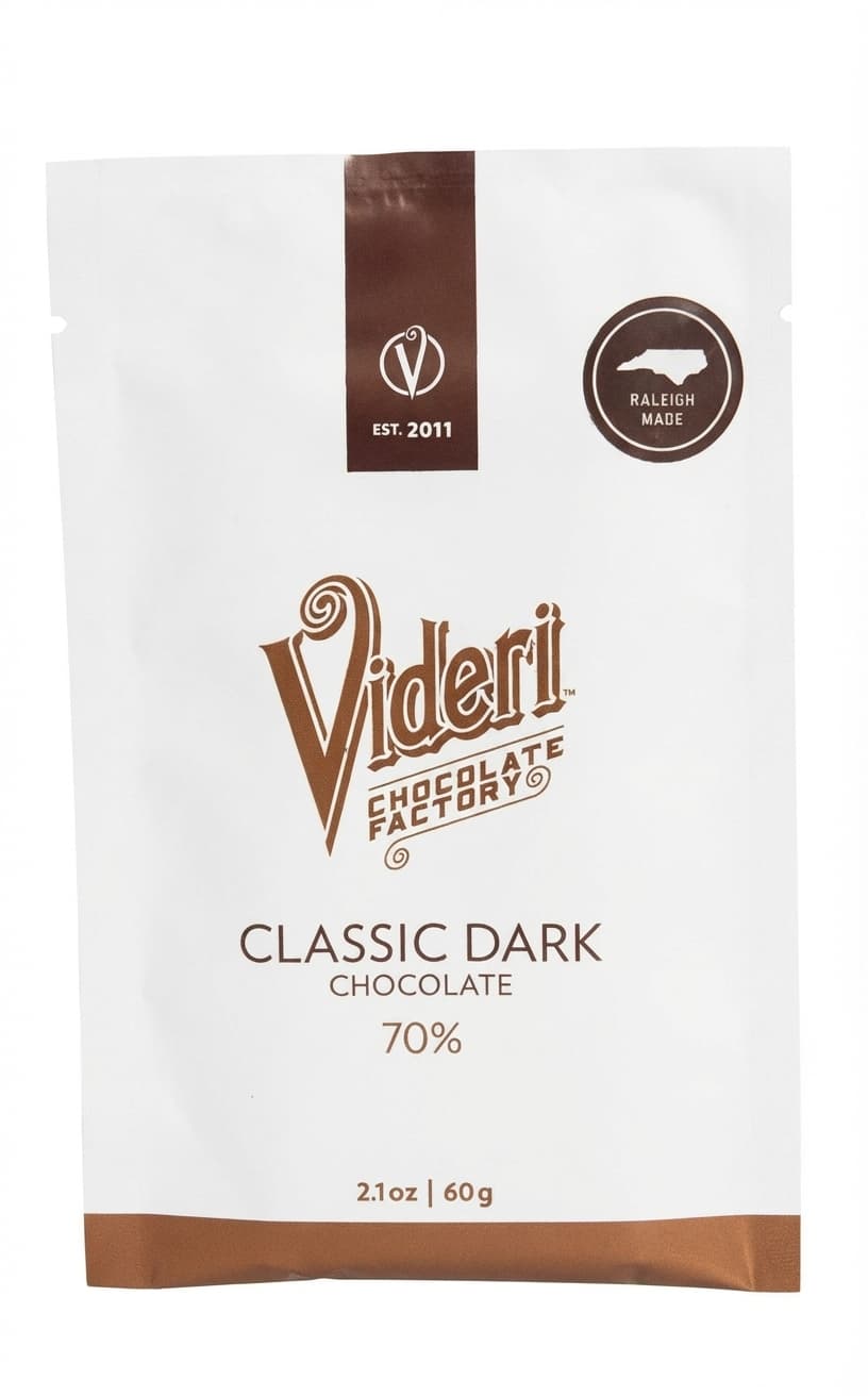Classic Dark 70% 70% dark bar packaging by Videri