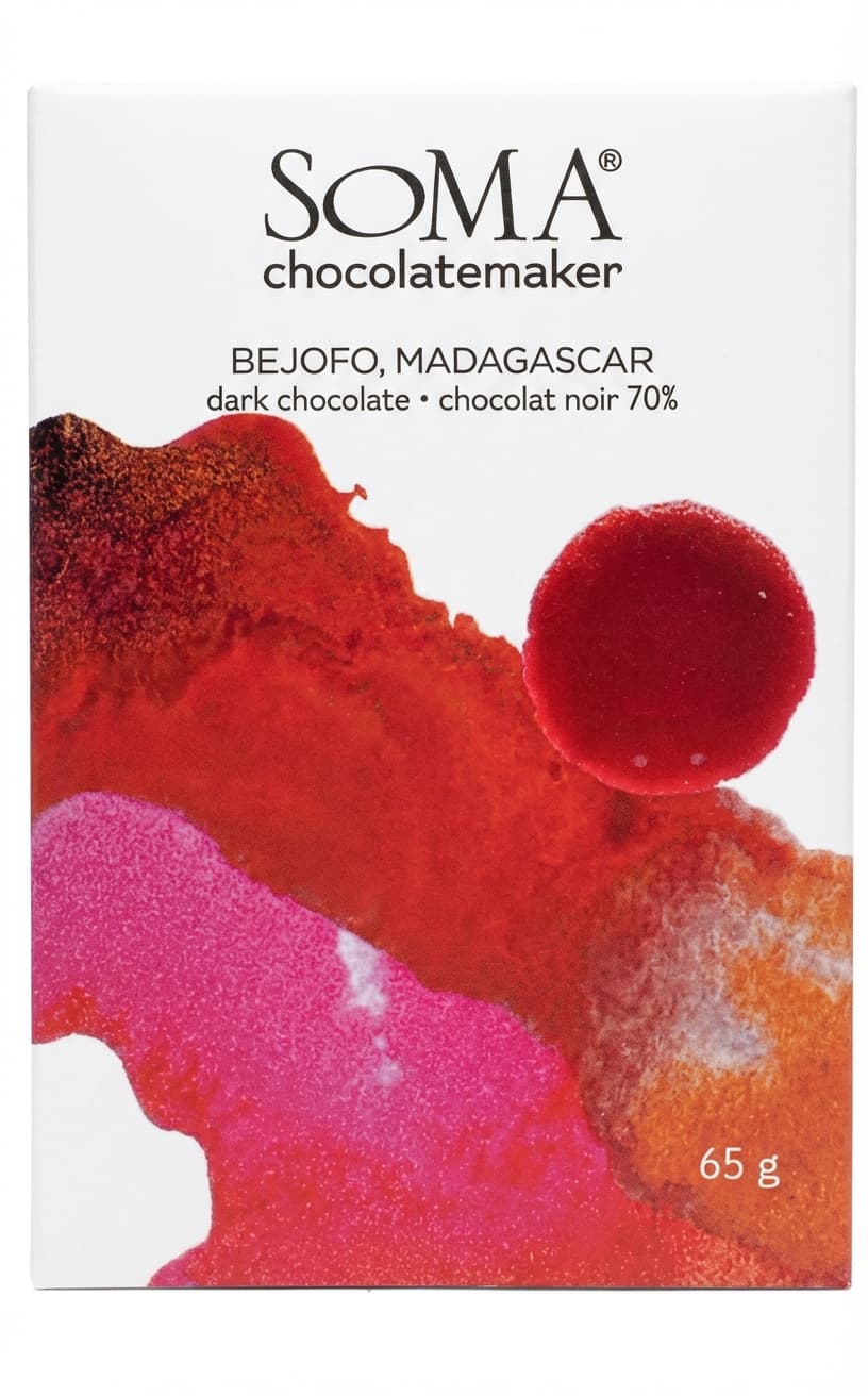 Bejofo, Madagascar 70% 70% dark bar packaging by SOMA