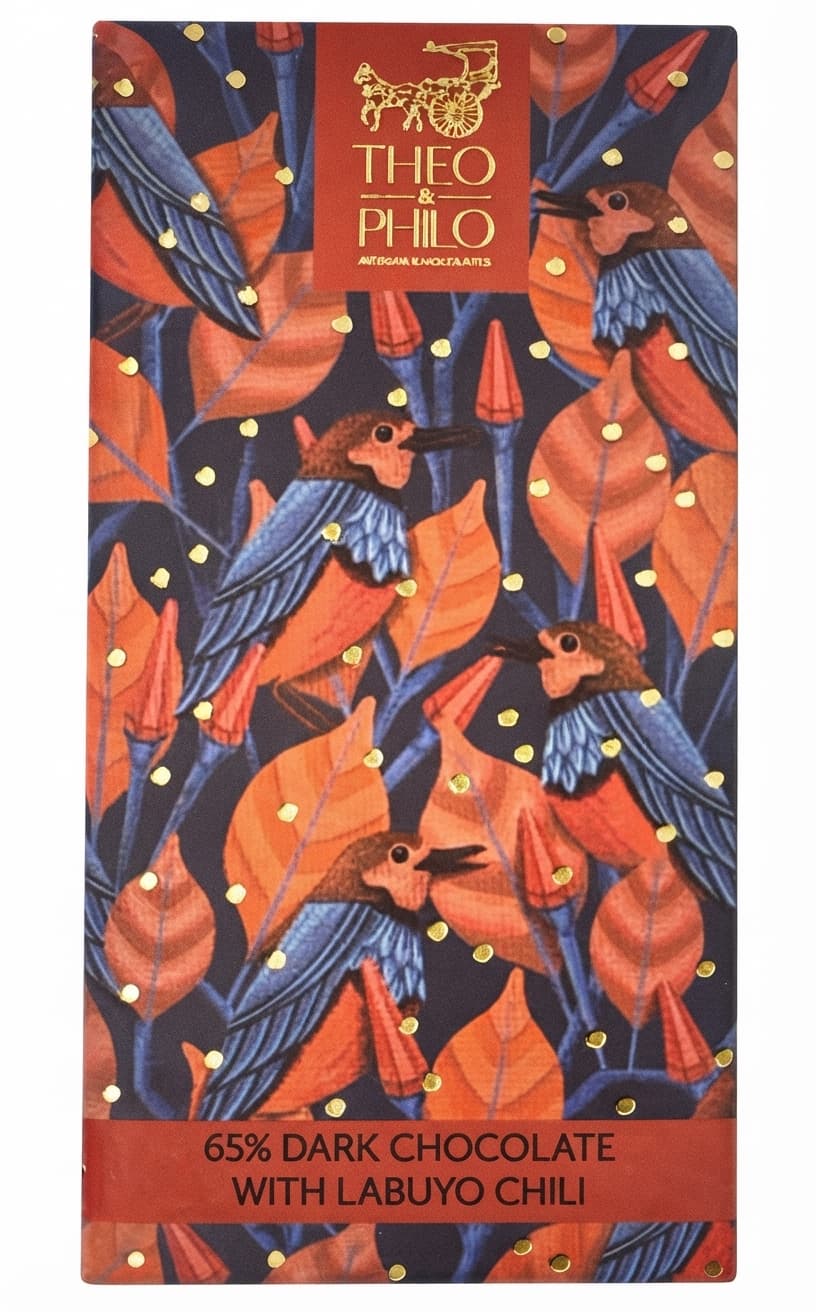 Labuyo Chili 65% 65% dark bar packaging by Theo & Philo
