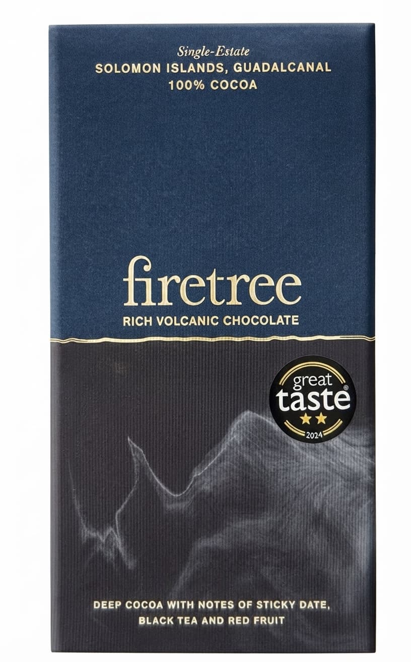 Solomon Islands Guadalcanal 100% 100% dark bar packaging by firetree