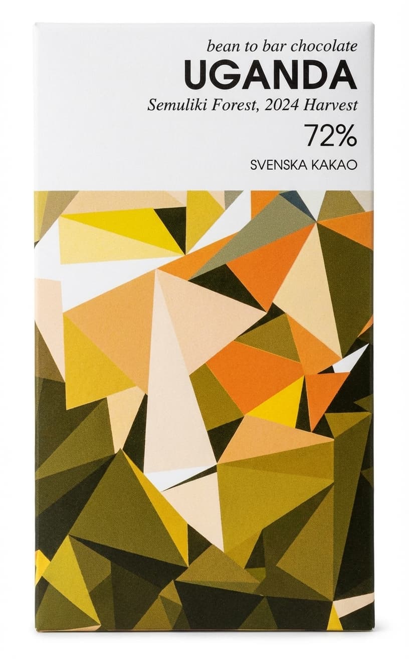 Uganda 72% 72% dark bar packaging by Svenska Kakao