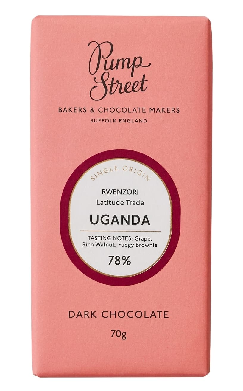 Uganda 78% 78% dark bar packaging by Pump Street