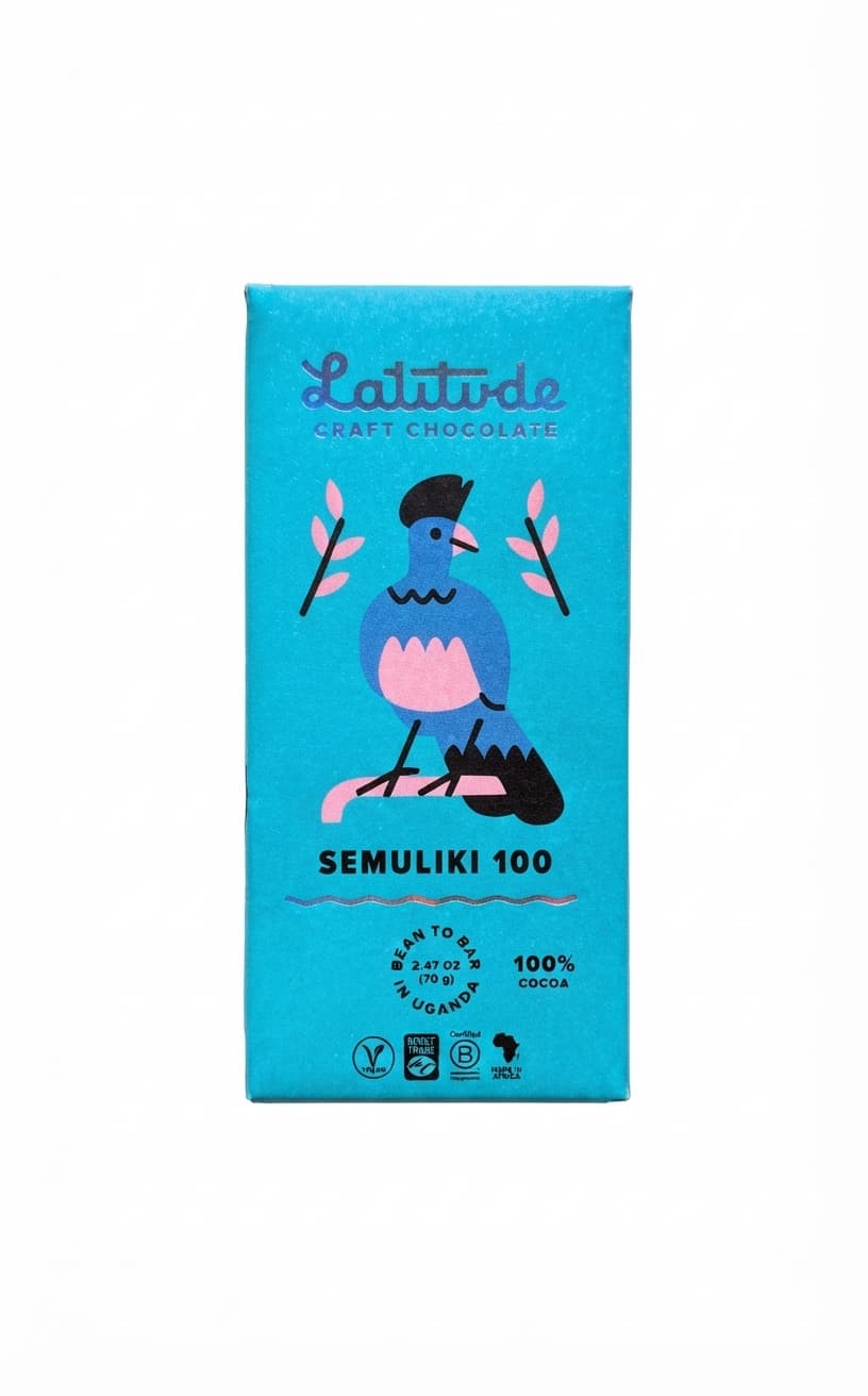 Semuliki 100% 100% dark bar packaging by Latitude