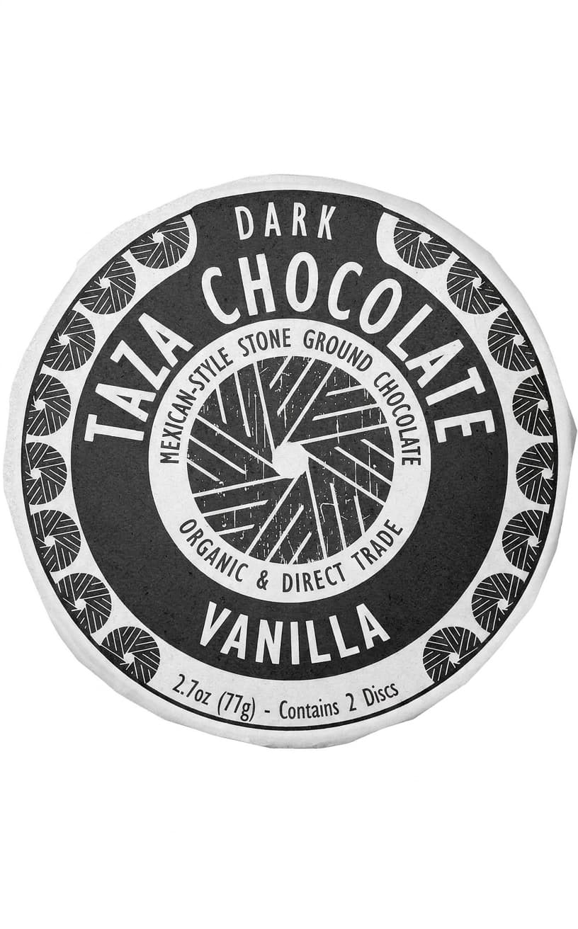 Vanilla 50% 50% dark bar packaging by Taza