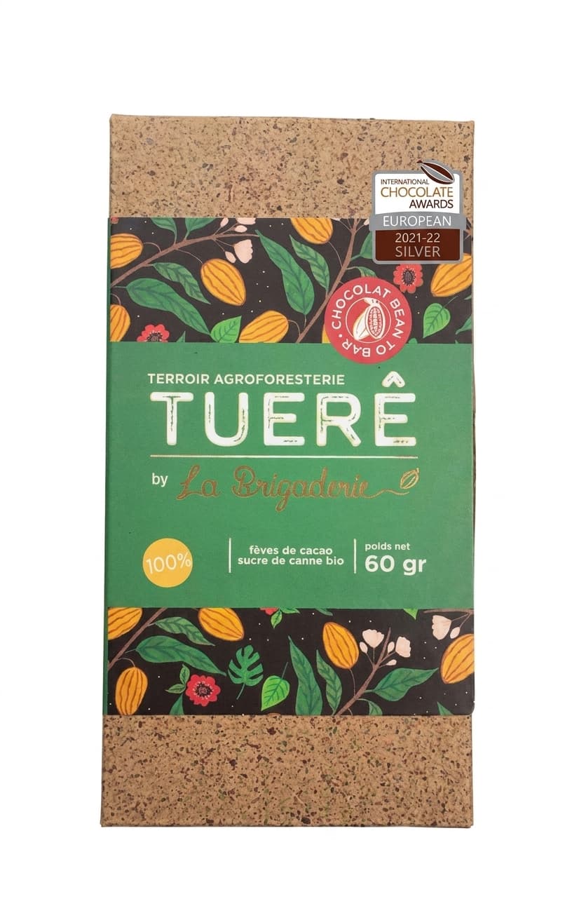 Tuerê 100% 100% dark bar packaging by La Brigaderie
