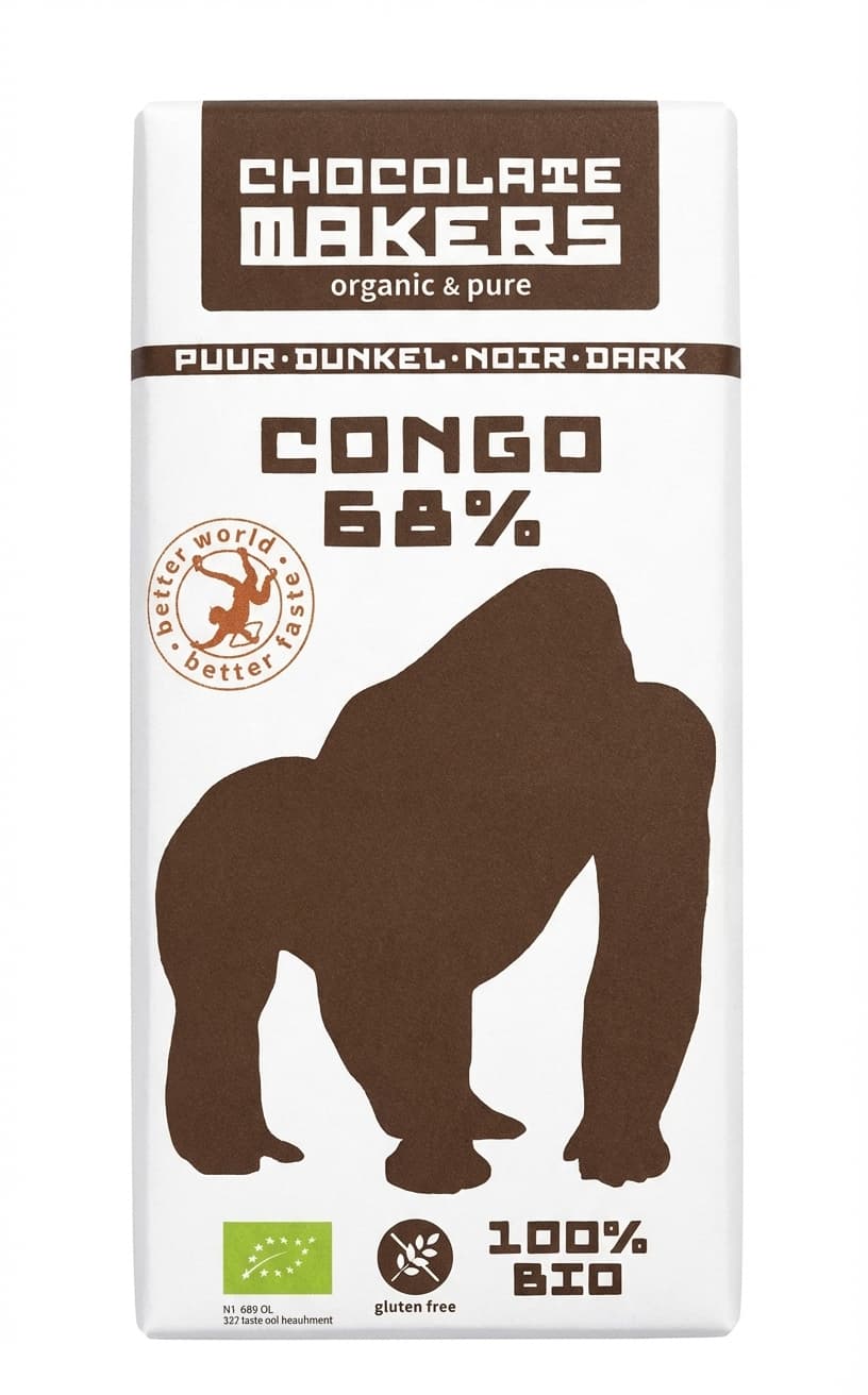 Congo 68% 68% dark bar packaging by Chocolate Makers