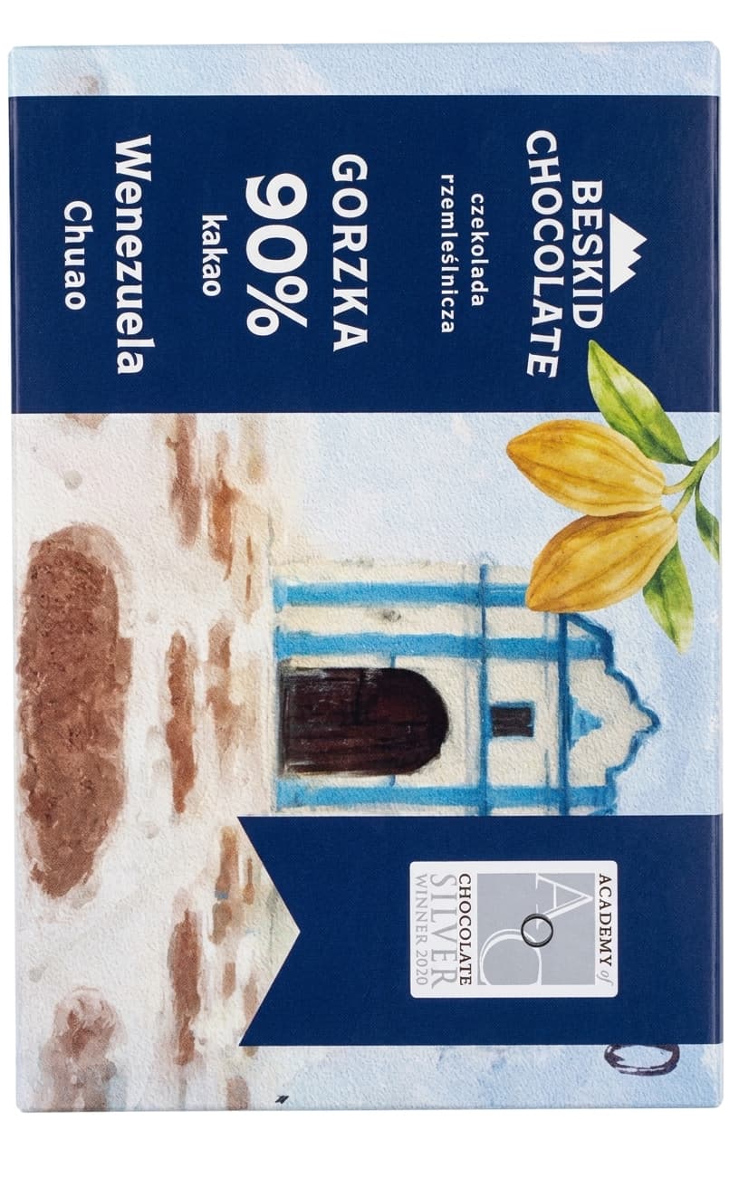 Chuao 90% 90% dark bar packaging by Beskid Chocolate
