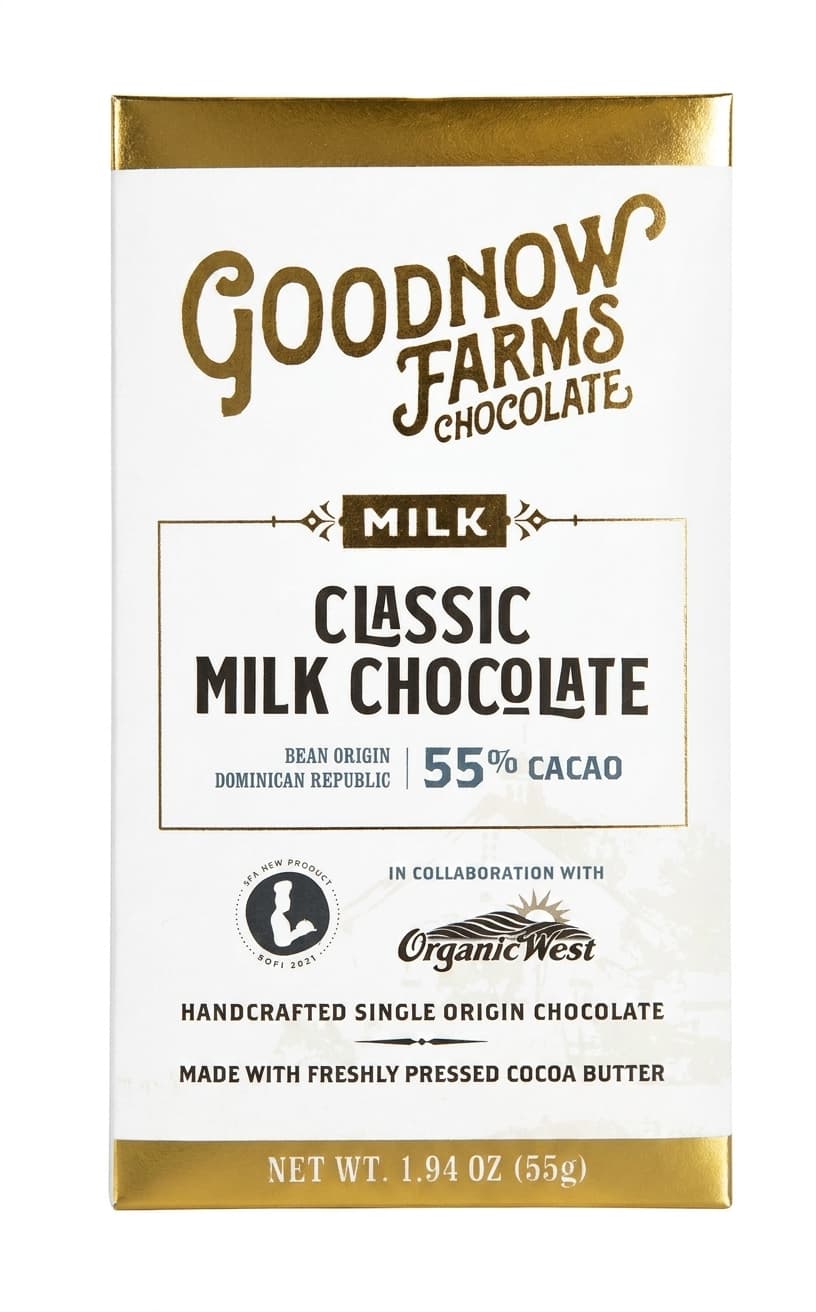 Classic Milk 55% 55% milk bar packaging by Goodnow Farms
