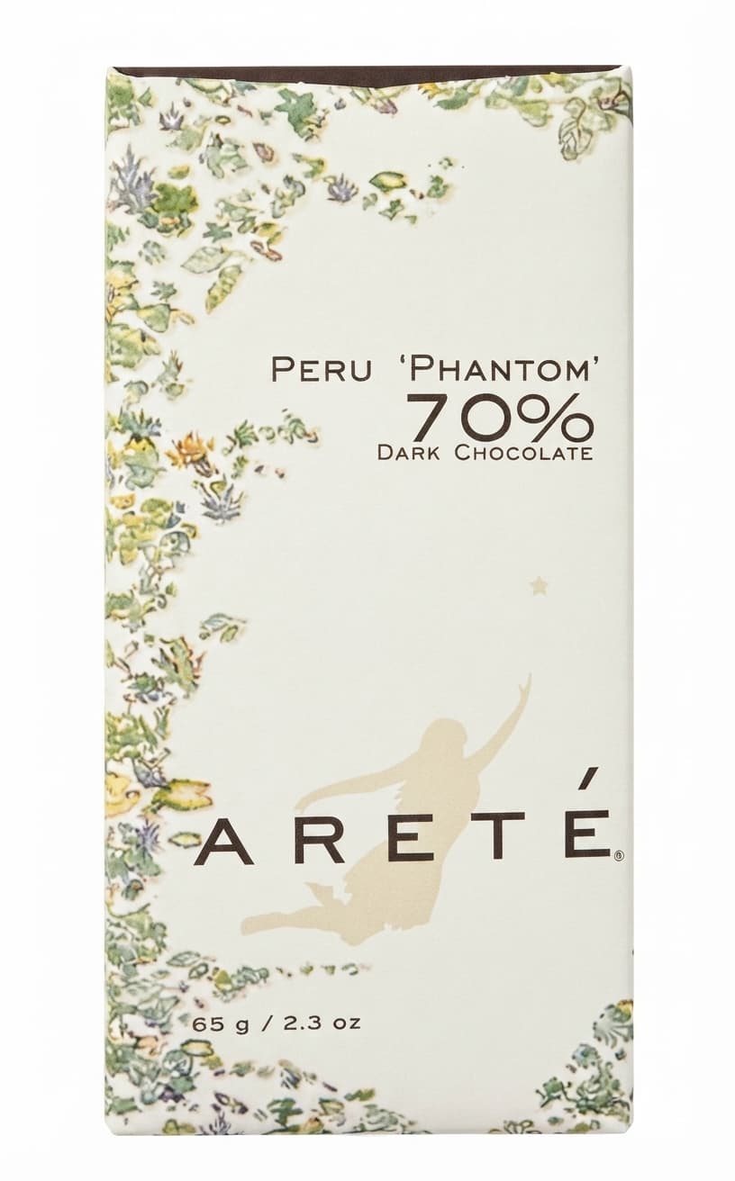 Peru Phantom 70% 70% dark bar packaging by Areté