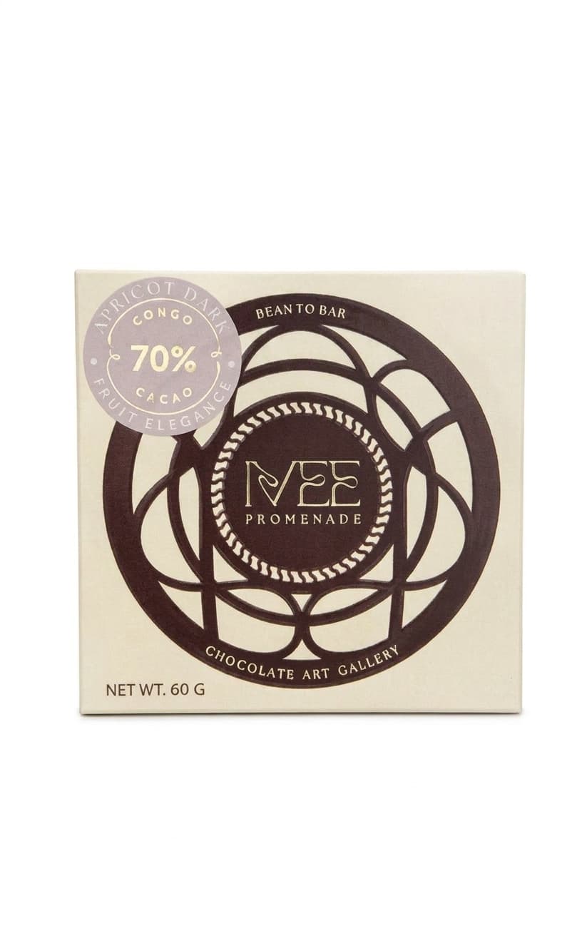 Apricot Congo 70% 70% dark bar packaging by Ivee Promenade