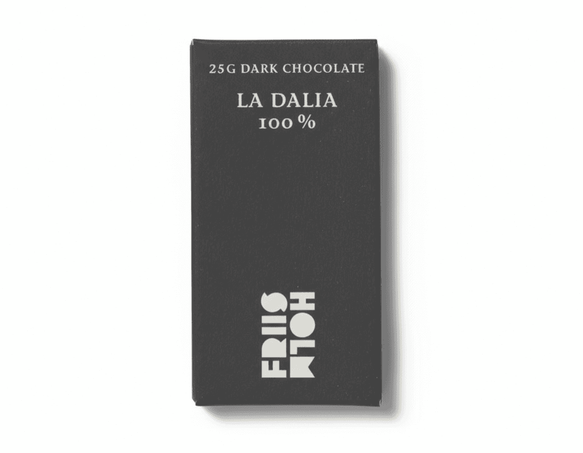 La Dalia 100%, The Lazy Cocoa Growers Blend 100% dark bar packaging by undefined