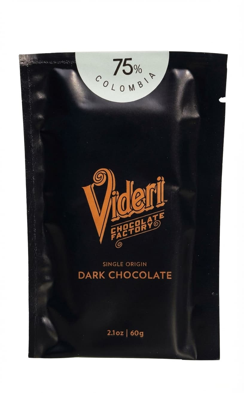 Colombia 75% 75% dark bar packaging by Videri