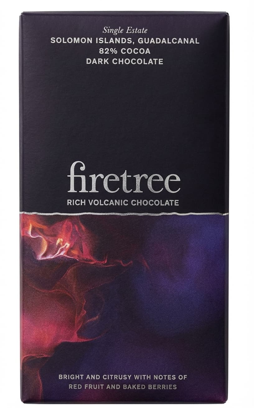 Single Estate 82% Cocoa 82% dark bar packaging by firetree