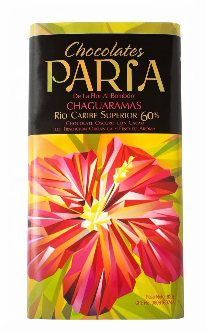 Chaguaramas 60% 60% dark bar packaging by Chocolates Paria