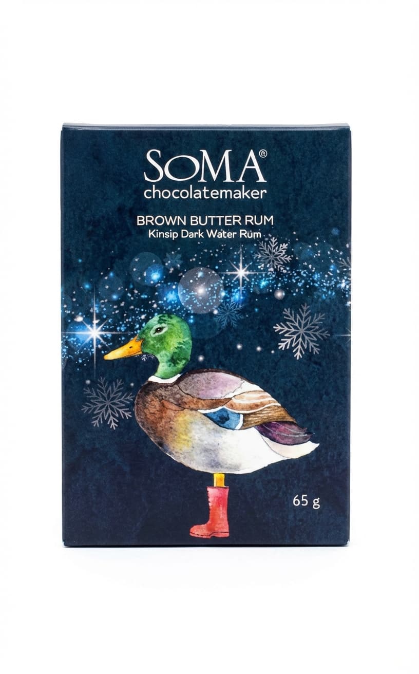 Brown Butter Rum 47% milk bar packaging by SOMA