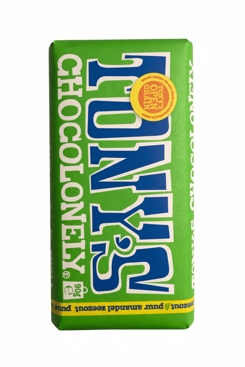 Dark Almond Sea Salt 51% dark bar packaging by undefined