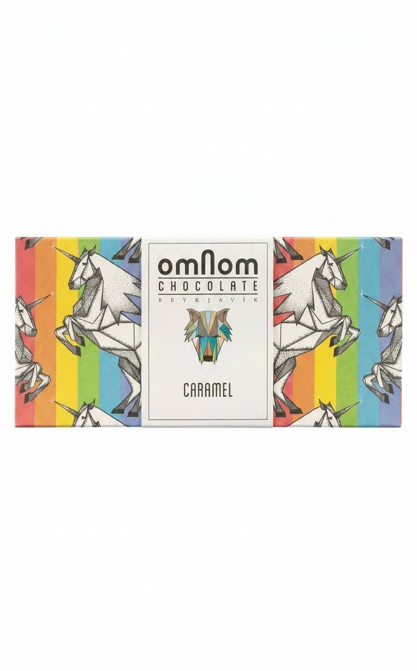 Caramel Milk 50% milk bar packaging by Omnom