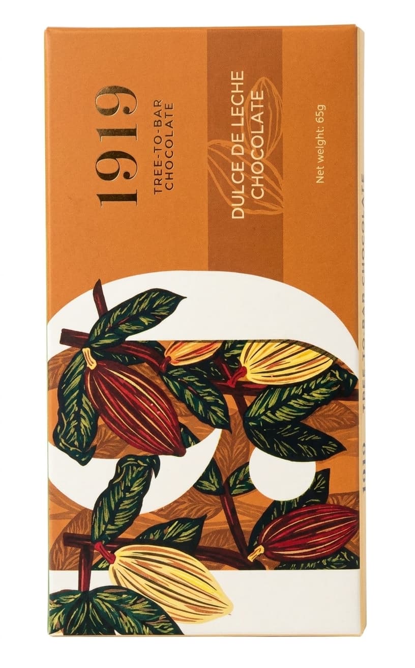 Dulce de Leche null% white bar packaging by 1919