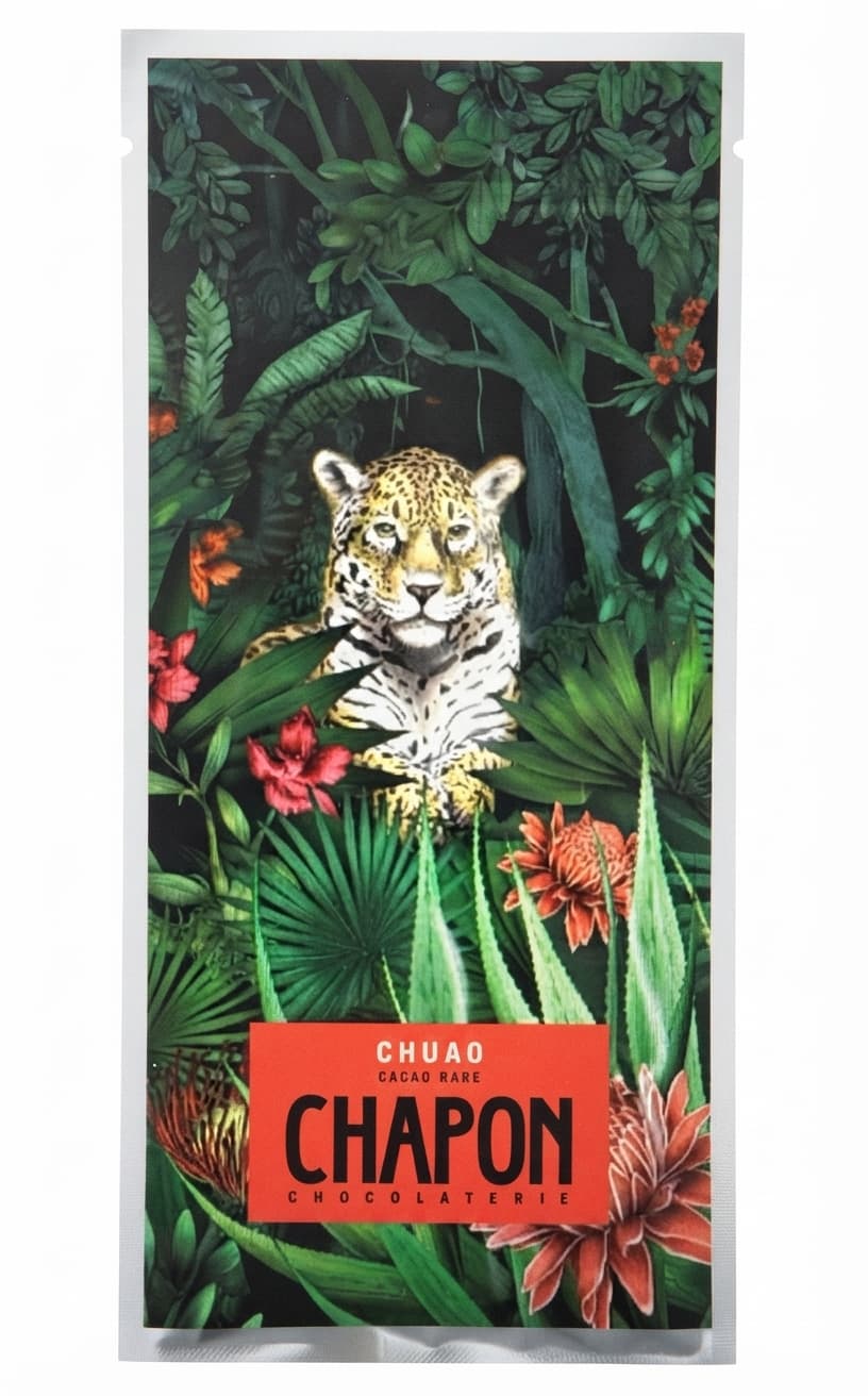 Chuao 75% dark bar packaging by Chapon