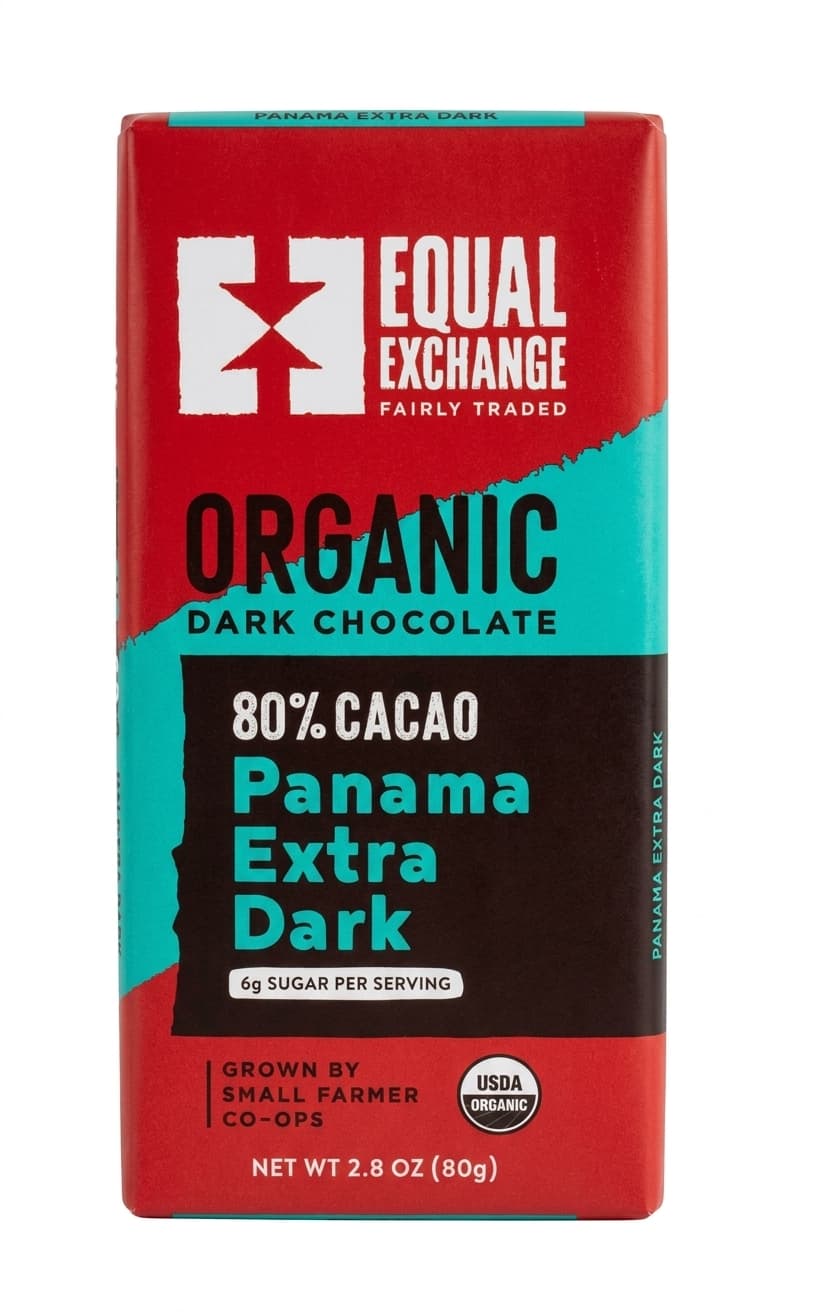 Panama Extra Dark 80% 80% dark bar packaging by Equal Exchange