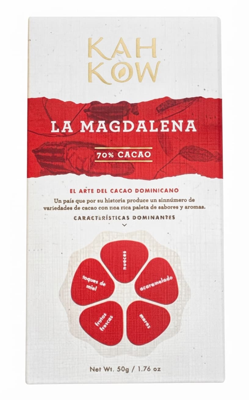 La Magdalena 70% 70% dark bar packaging by Kah Kow