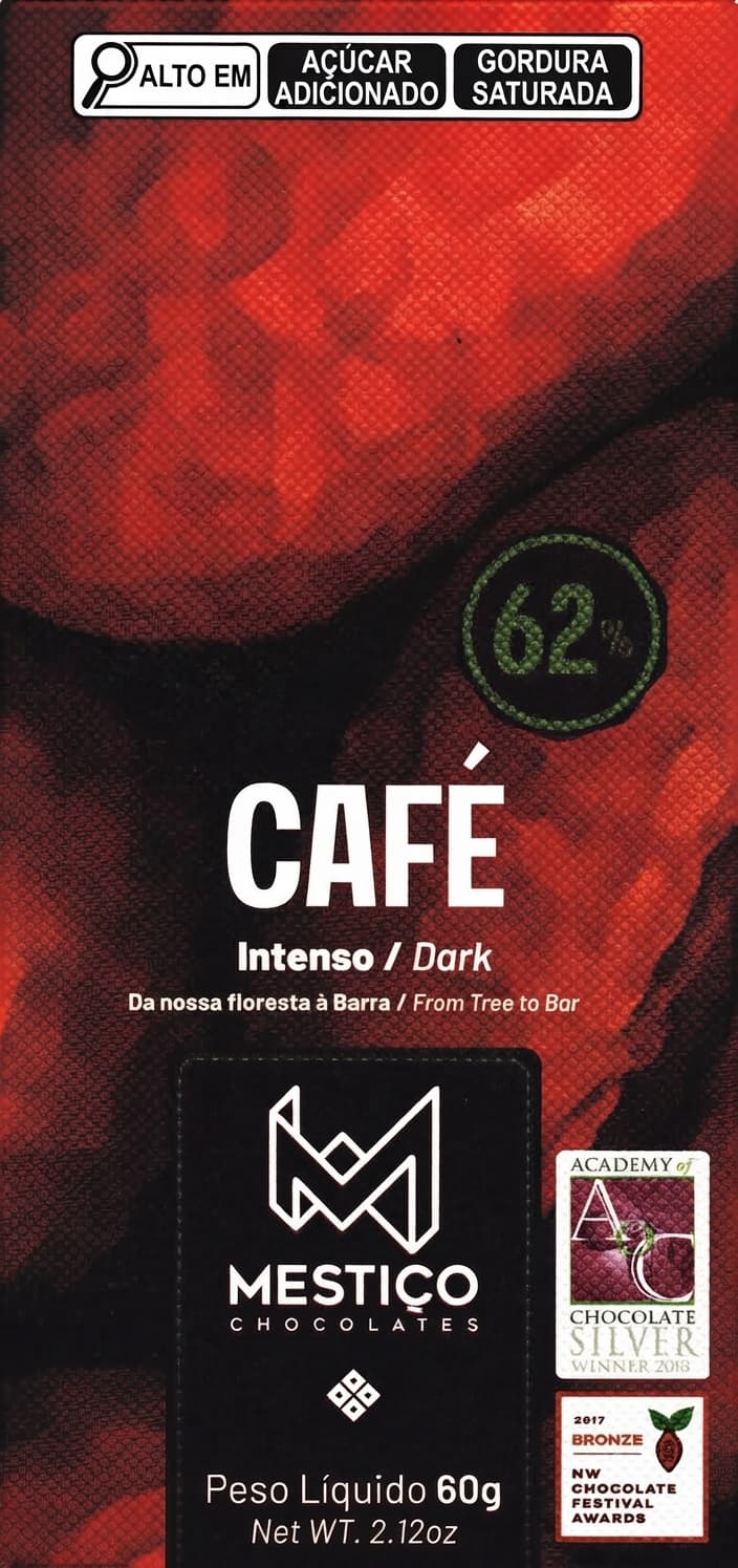 Café 62% 62% dark bar packaging by Mestiço
