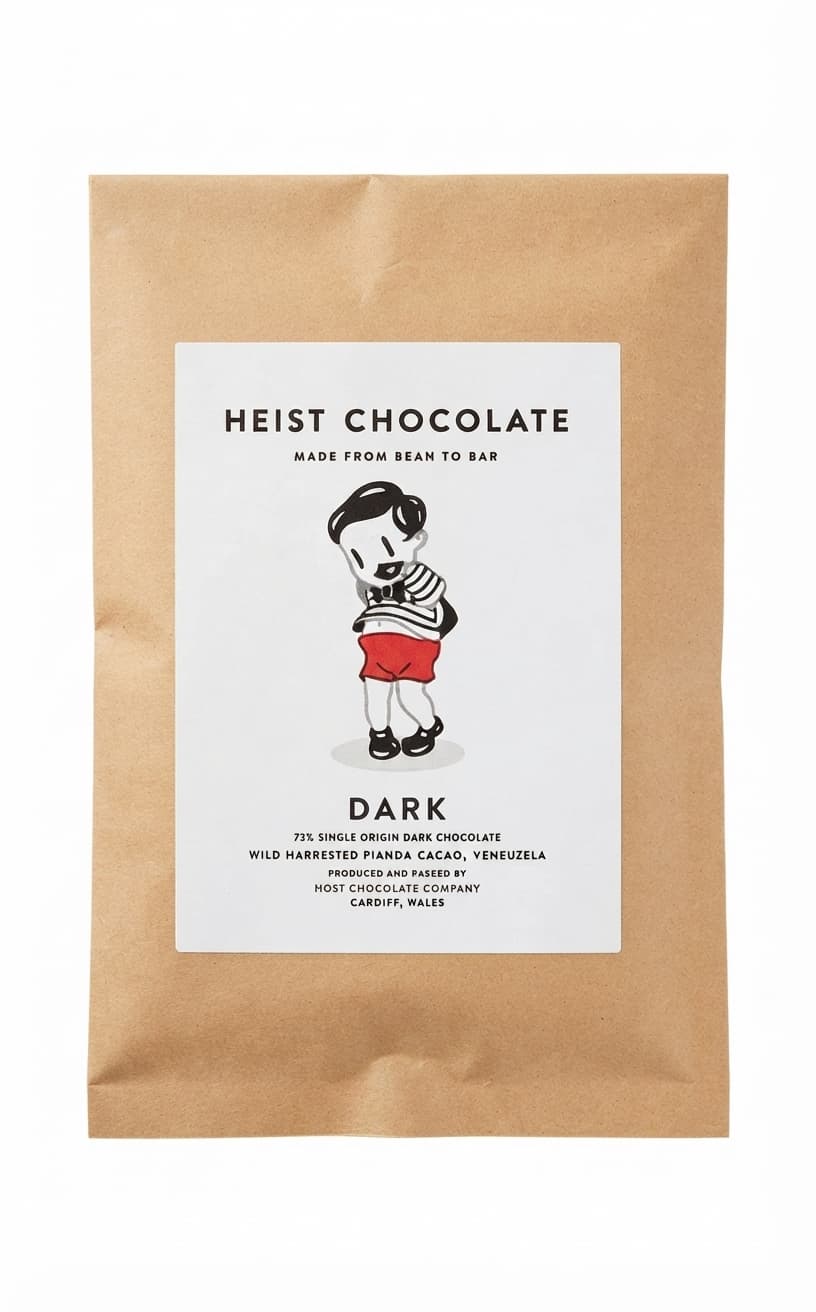 Piaroa 70% 70% dark bar packaging by Heist Chocolate