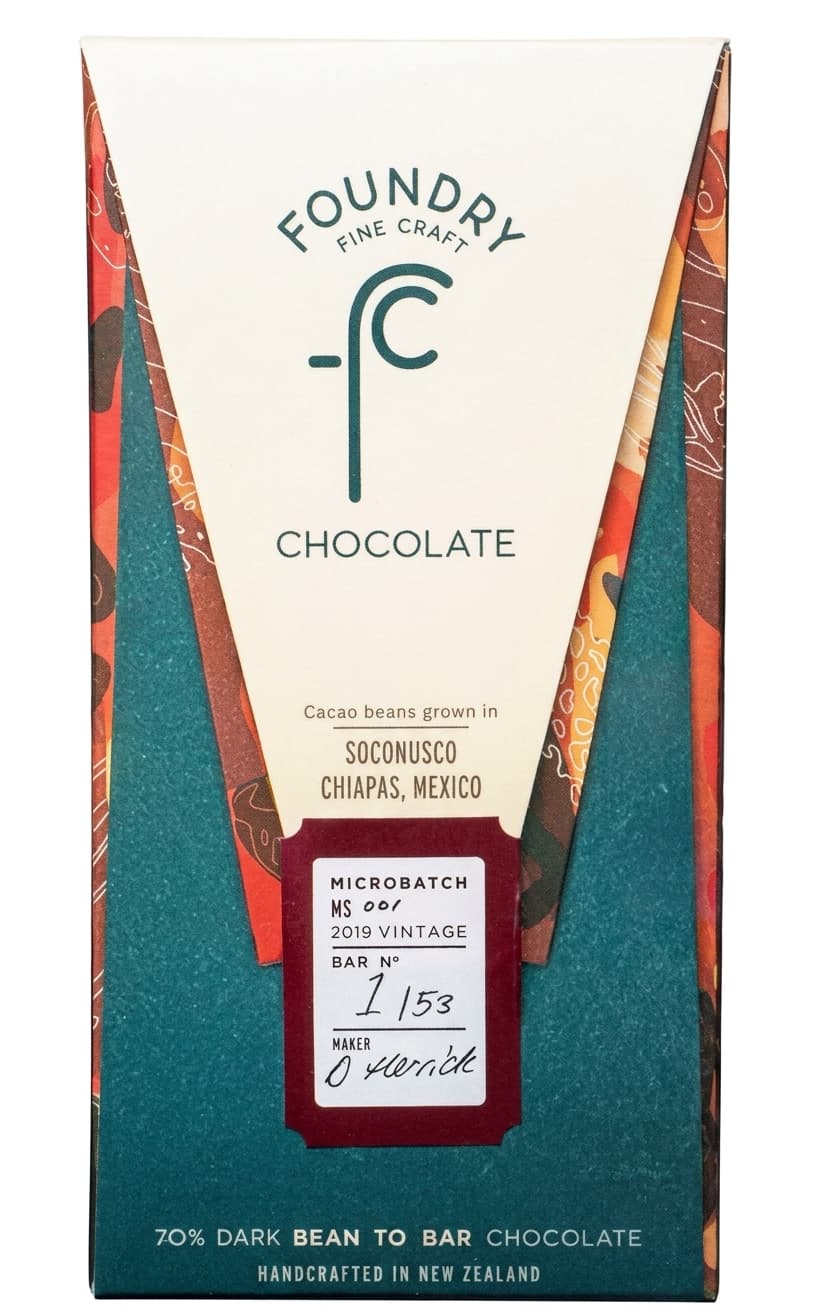 Soconusco Chiapas 70% 70% dark bar packaging by Foundry