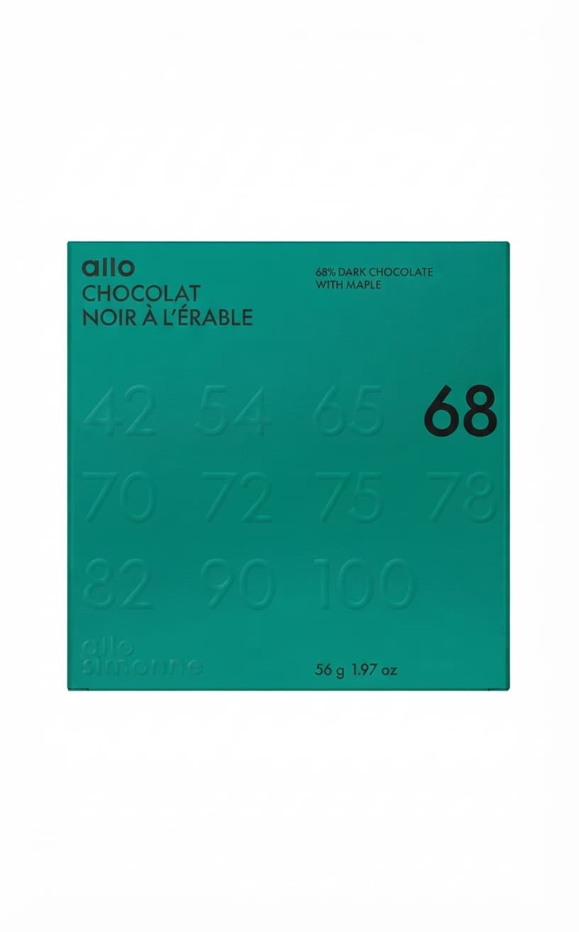 Maple Mexico 68% 68% dark bar packaging by Allo Simonne