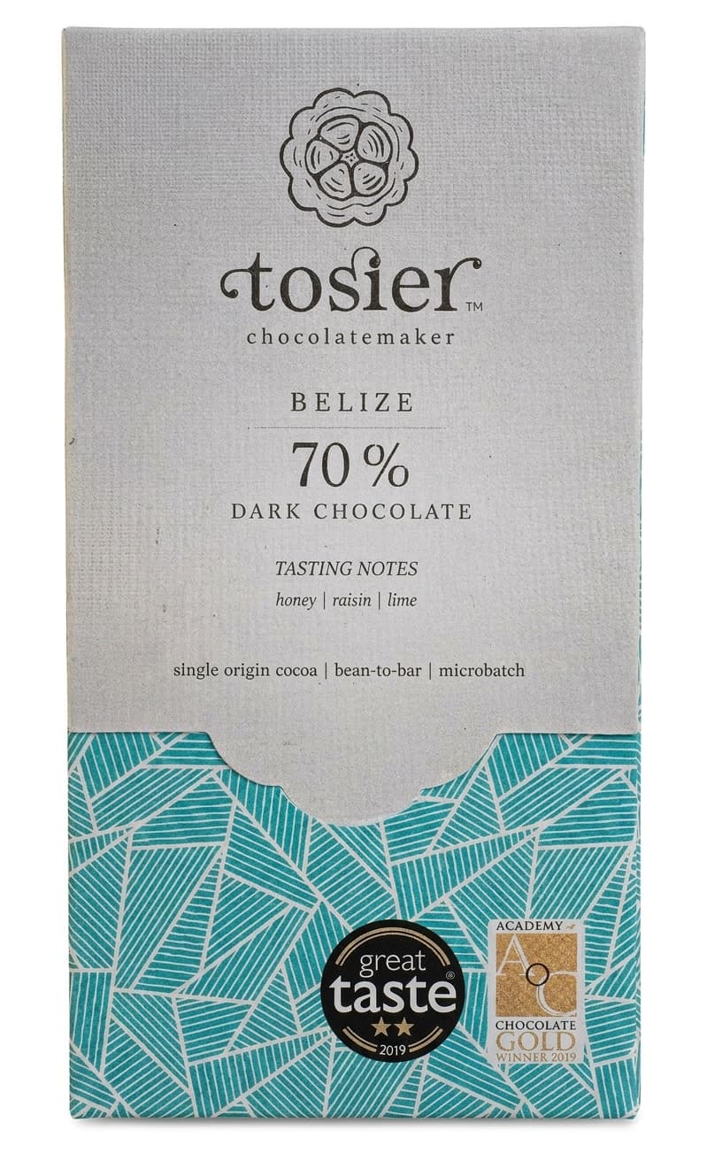 Belize 70% 70% dark bar packaging by Tosier