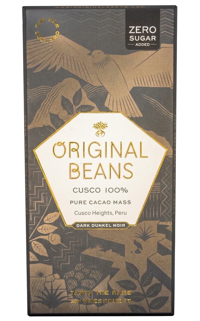 Cusco 100% 100% dark bar packaging by Original Beans