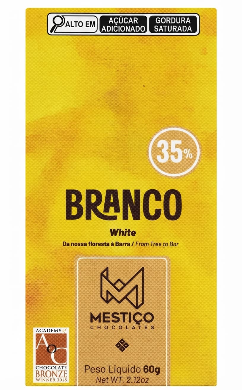 Branco 35% 35% white bar packaging by Mestiço