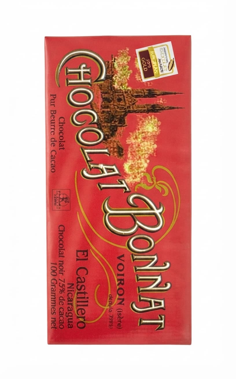 El Castillero 75% 75% dark bar packaging by Bonnat