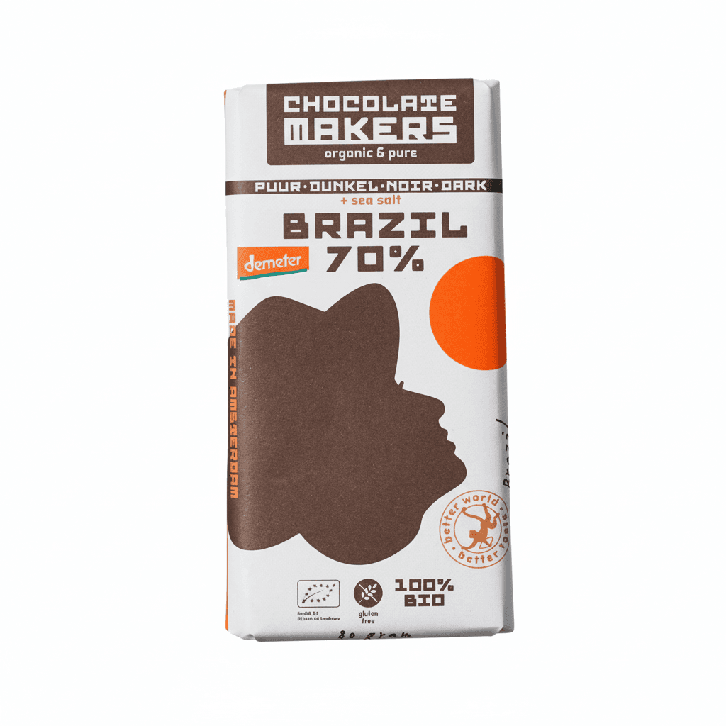 Brazil Dark Sea Salt 70% dark bar packaging by undefined